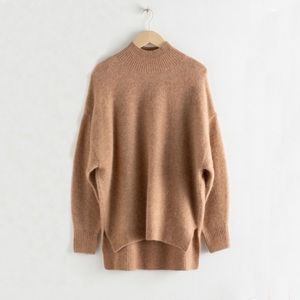 & Other Stories mock neck alpaca wool blend sweater